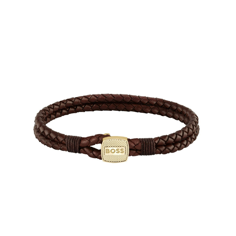 Hugo Boss Seal Leather Bracelet HBJ1580667M-zoom-