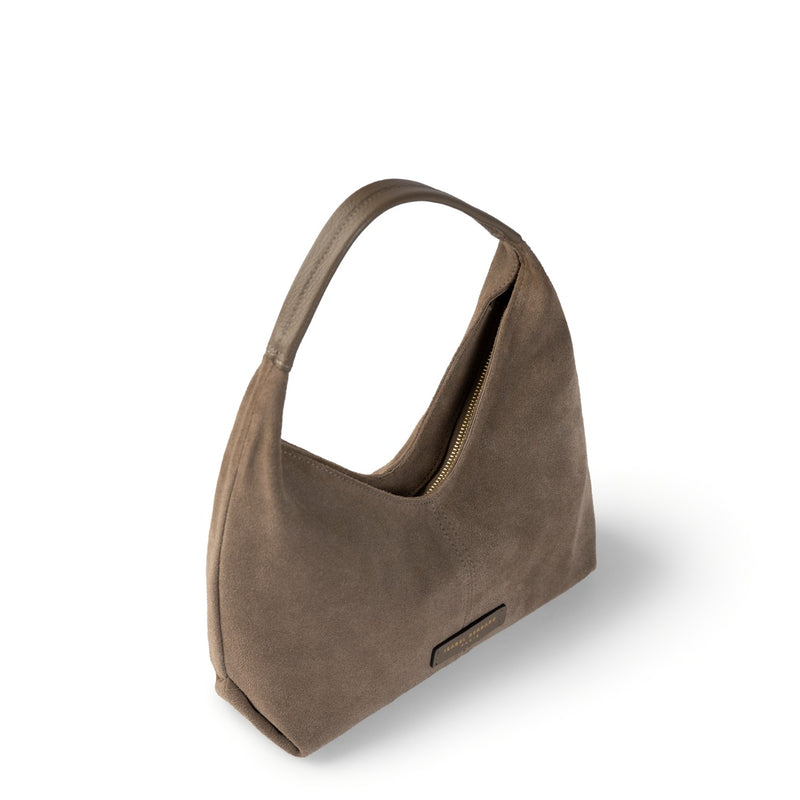 Isabel Bernard Honoré Grace Mini sac à main en suède taupe IB21132-178-zoom-