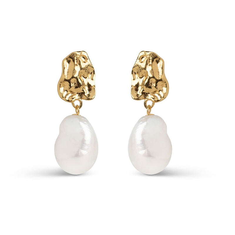 ENAMEL Copenhagen Boucles d'oreilles Plaqué or 18 carats E325GM-zoom-