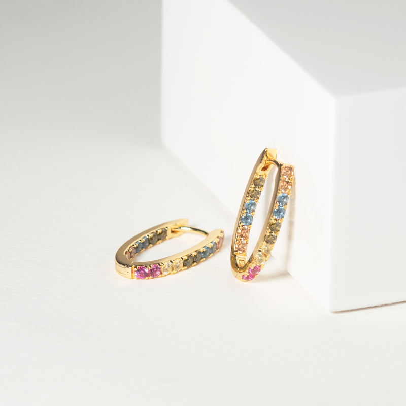 Sif Jakobs Ellisse Boucles d'oreilles Plaqué or 18 carats SJ-E2312-XCZ-YG-zoom-
