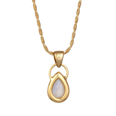 Elli 925 Sterling Silver Necklace with Moonstone 2004-BF-0007957-001