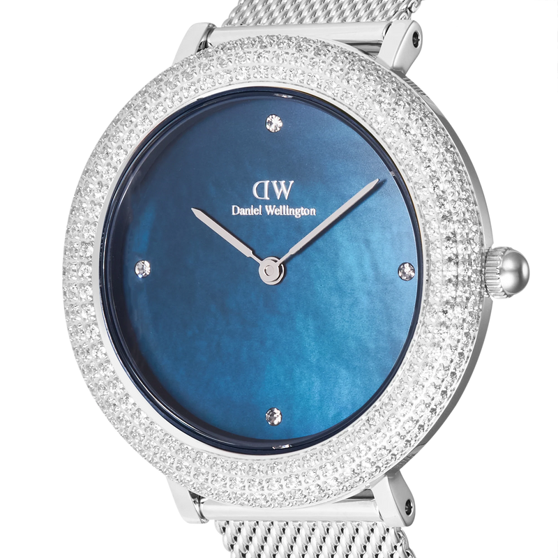 Daniel Wellington Crystalline Bezel Arctic Blu Mop Montre Femme DW00100825-zoom-