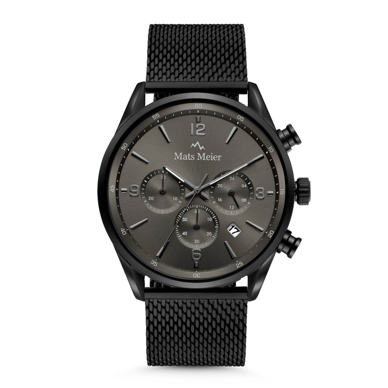 Mats Meier Grand Cornier Chronograph Men's Watch Matte Black Colored MM00137-zoom-