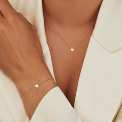 Isabel Bernard Cadeau d'Isabel 14 Carat Golden Necklace and Bracelet giftset IB90062