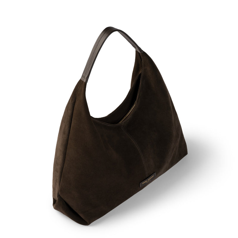 Isabel Bernard Honoré Grace sac bandoulière en suède marron foncé IB25093-131-zoom-