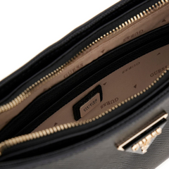 Guess Noelle Black Top Zip Shoulder Bag HWZG96-72180-BLA