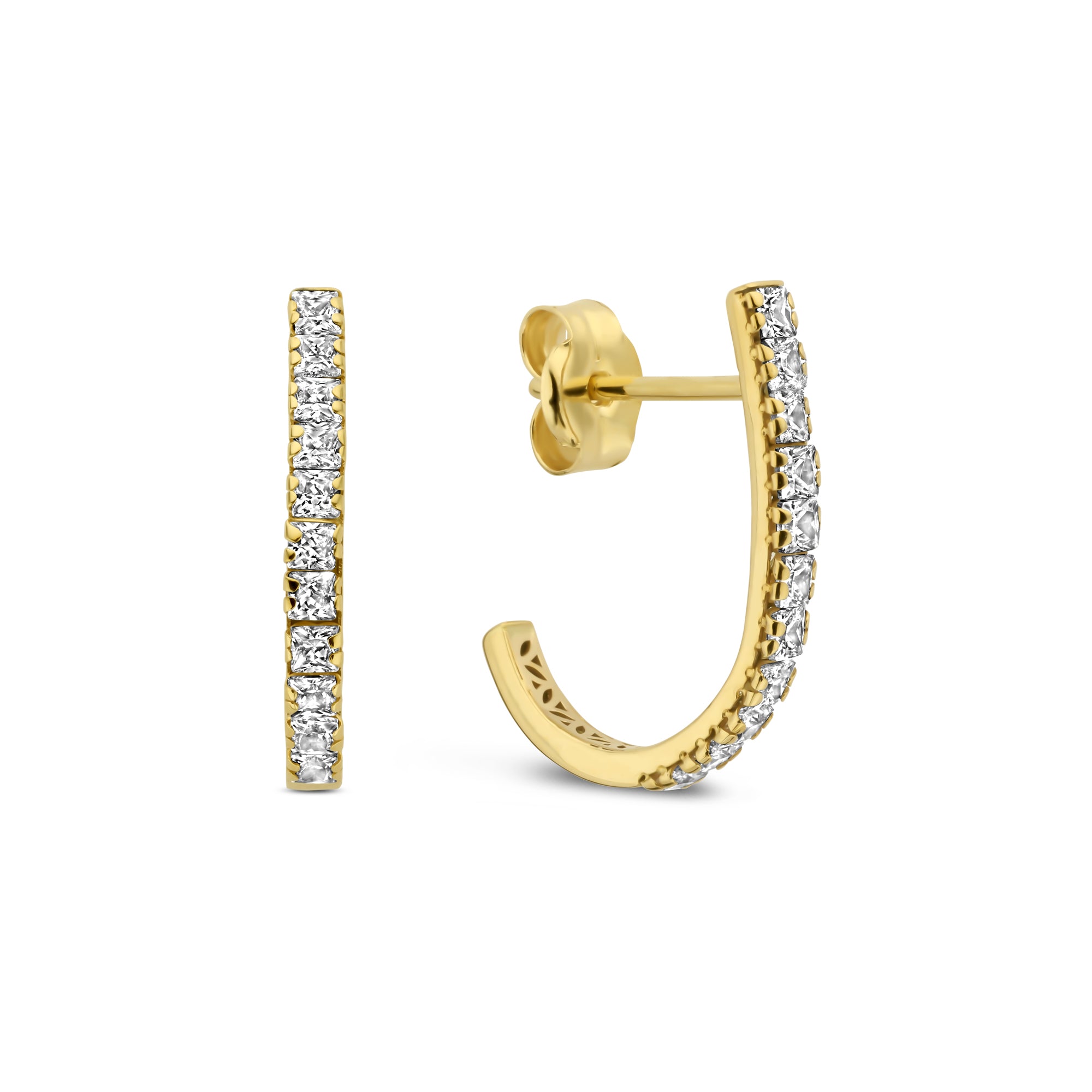 Isabel Bernard Rivoli Alizée 14 Karaat Gold Half Hoop Earrings IB360268