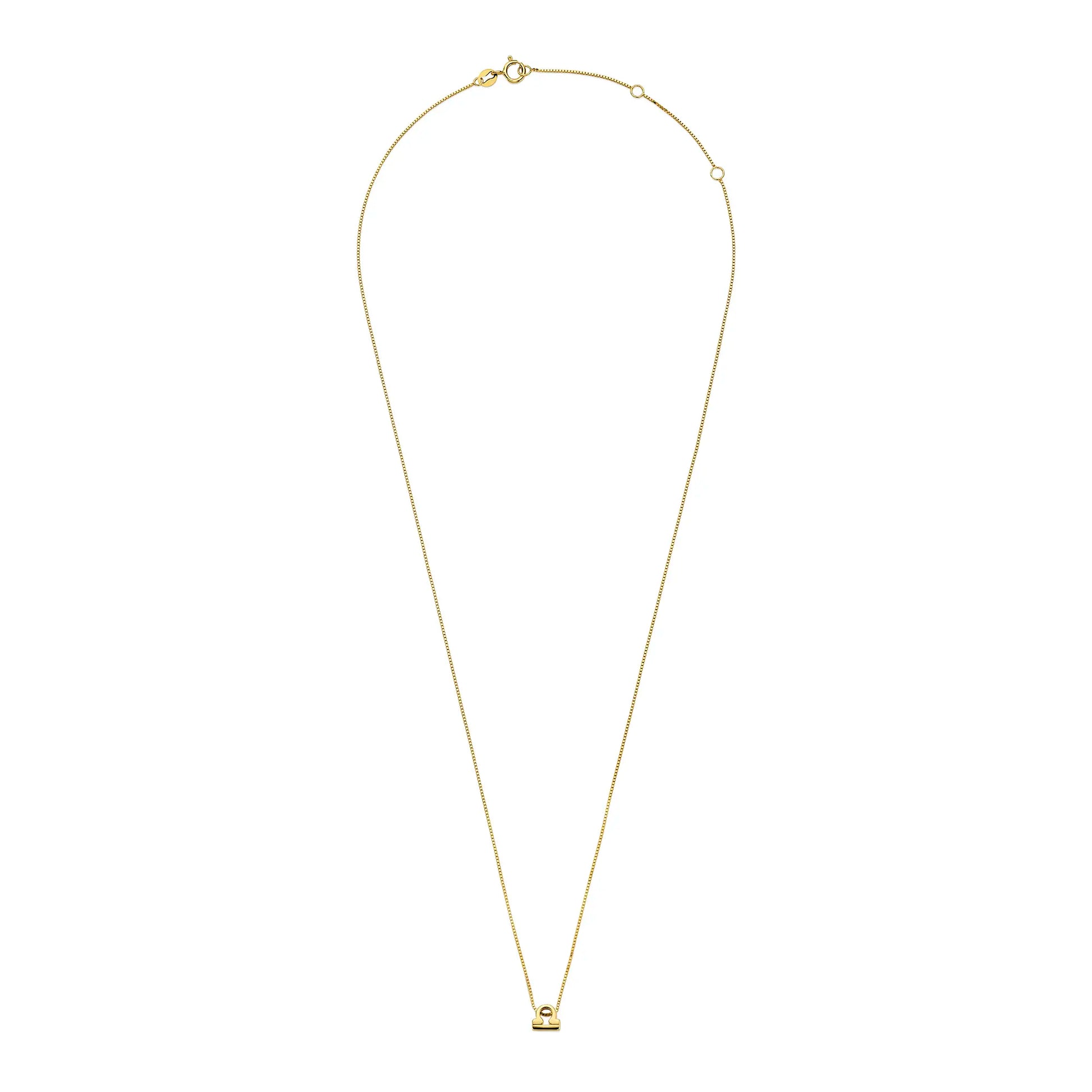 Isabel Bernard Étoiles d’Or Libra 14 Carat Gold Venetian Necklace With Horoscope IB340184