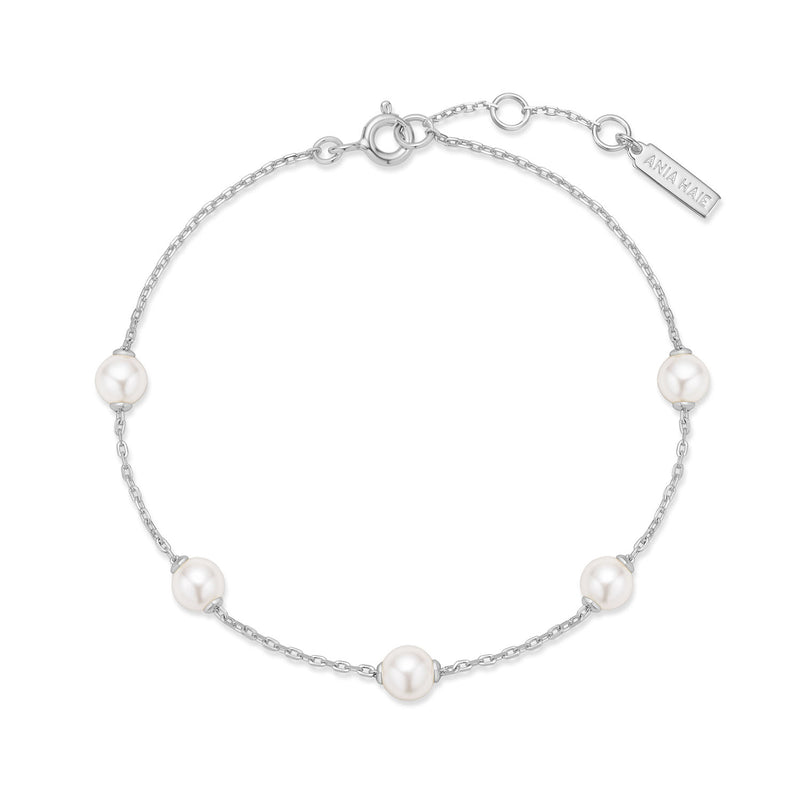 Ania Haie Miss Dainty Bracelet En Argent Sterling 925 Avec Perles AH-B065-01H-zoom-