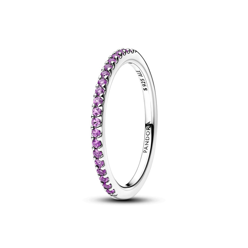 Pandora Timeless Bague Demi-Éternité Scintillante Purple Cubic Zirconia 192999C04-zoom-