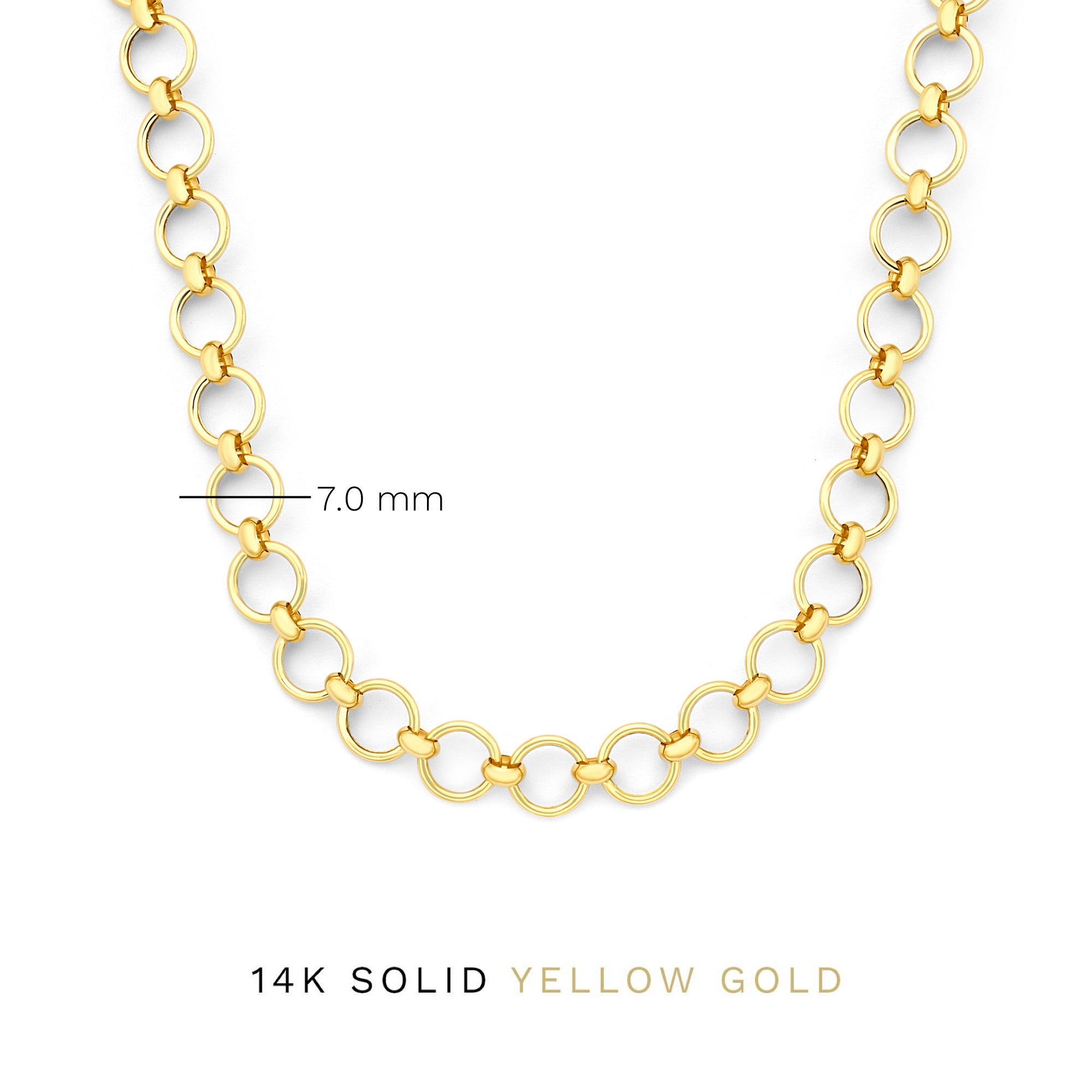 Isabel Bernard Belleville Axelle 14 Carat Golden Schakel Necklace IB340163