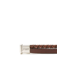 Josh Cognac Armband 09110-BRA-COGNAC-M (Lengte: 20.50 cm)