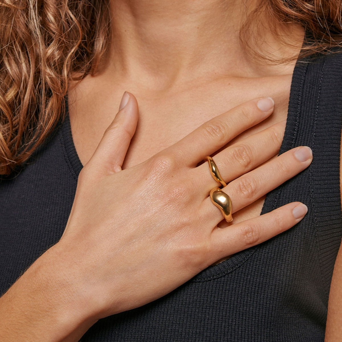 ENAMEL Copenhagen 18 karat gold plated Ring R74G-52