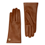 Isabel Bernard Honoré Eleanor cognac goatskin leather gloves IB67000-336-7