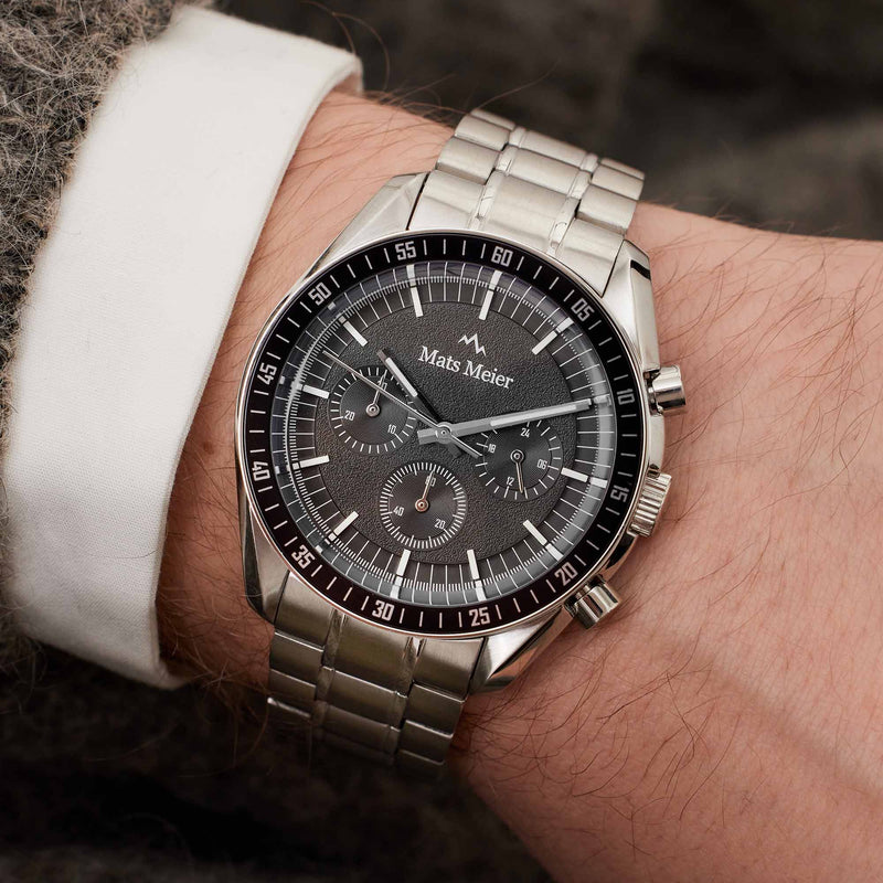 Mats Meier Arosa Racing Hommes Montre Argent MM50012-zoom-