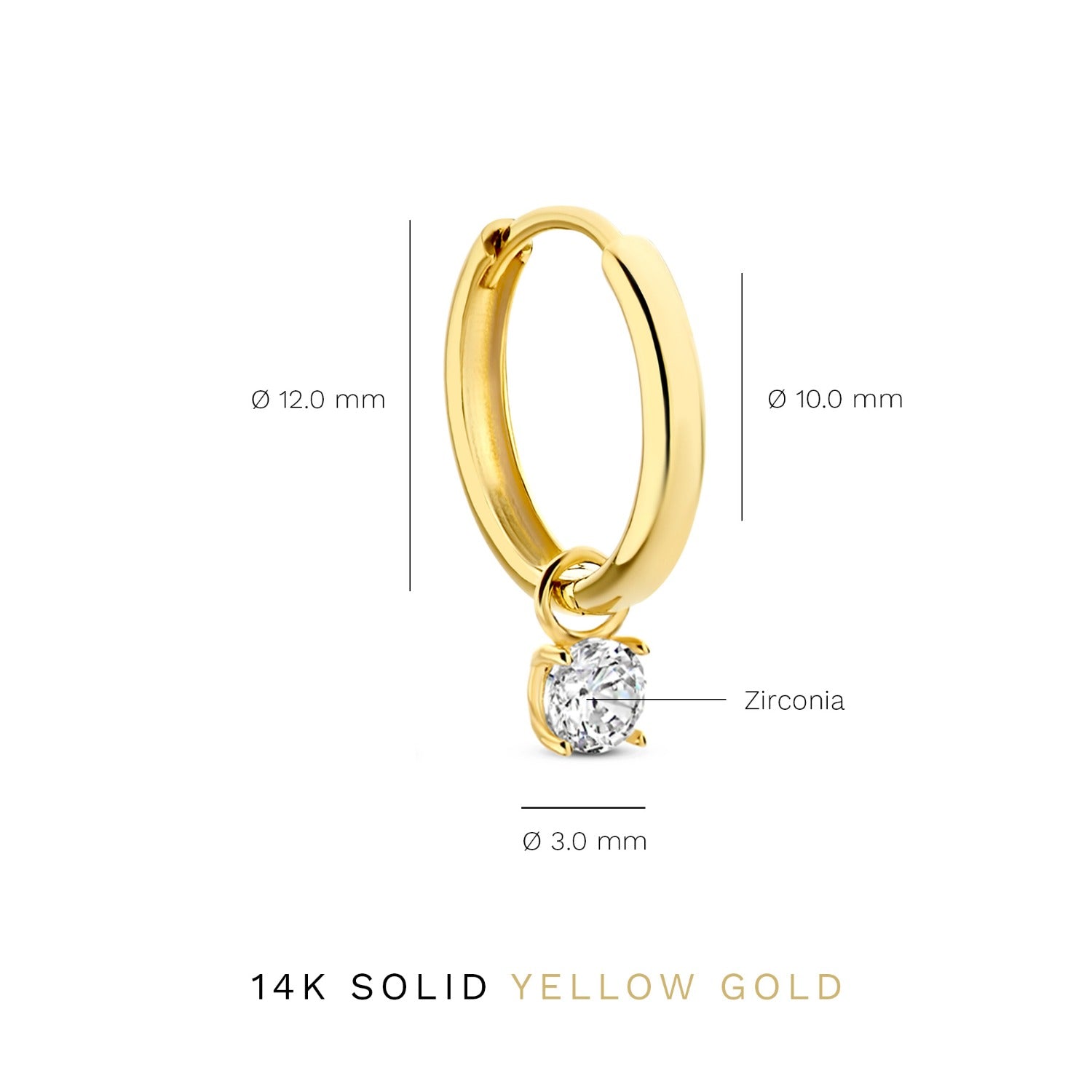 Isabel Bernard Cadeau d'Isabel 14 Carat Golden Earrings set IB90079