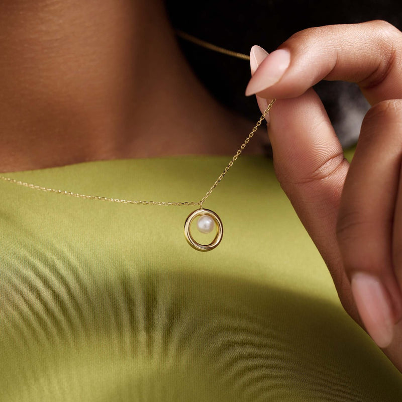 Beloro Jewels Regalo d'Amore ensemble cadeau collier et bracelet en or 9 carats avec perle BO90018-zoom-