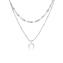 Elli 925 Sterling Silver Layered Link Chain Necklace 2004-BF-0008191-001