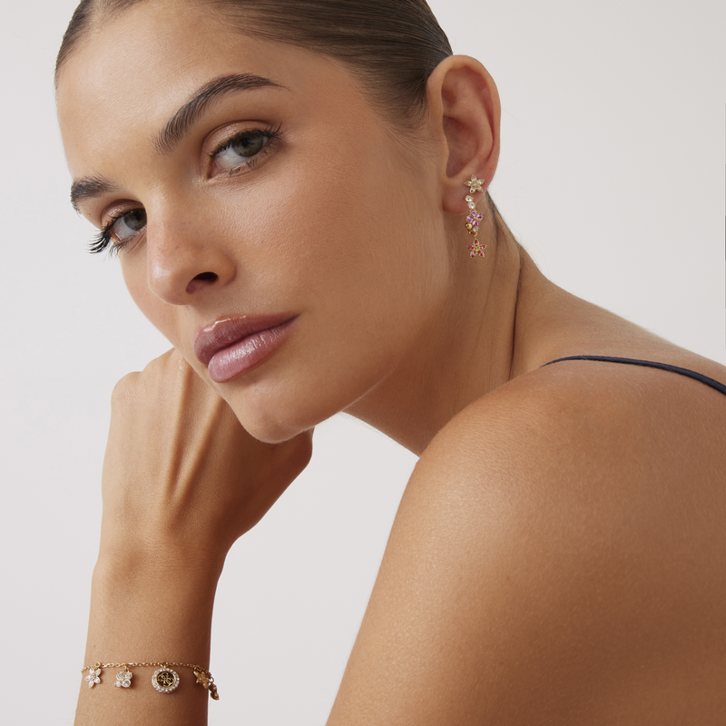 Guess Secret Garden Gold-coloured Earrings JUBE06035JWYGMCT-U-zoom-