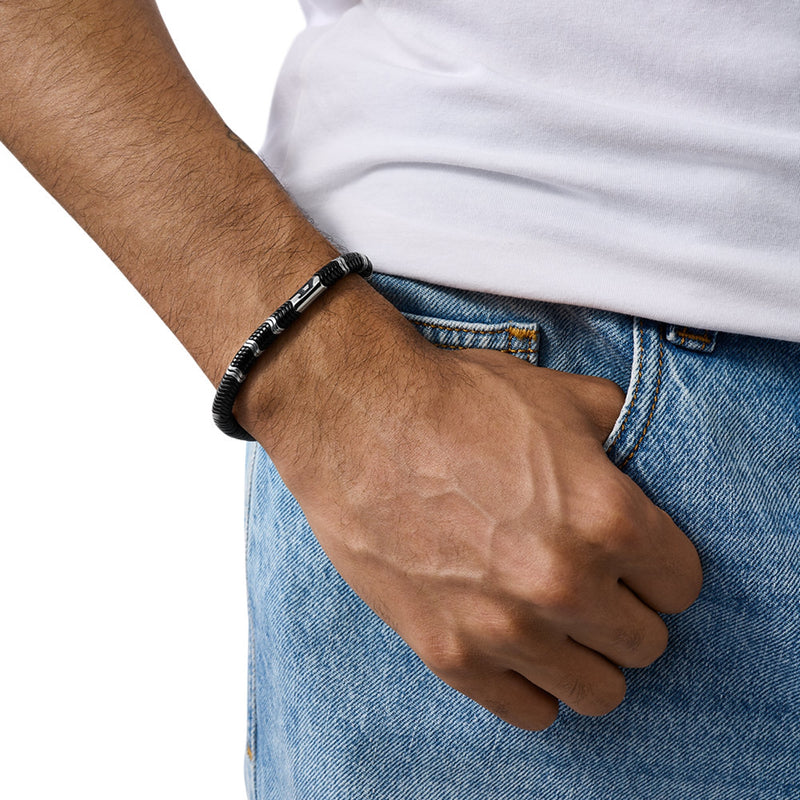 Diesel D Logo Silver Coloured Bracelet DX1574931-zoom-