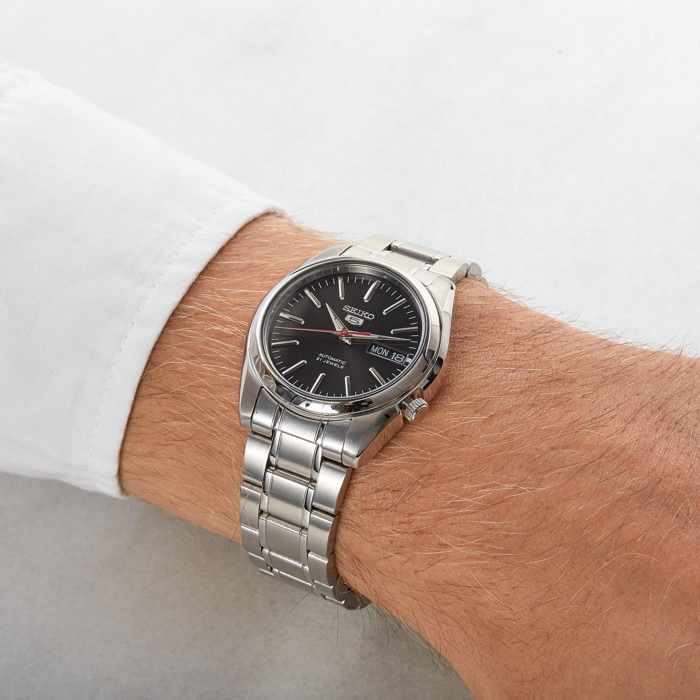 Seiko 5 Sports Silver Automatic Watch SNKL45K1