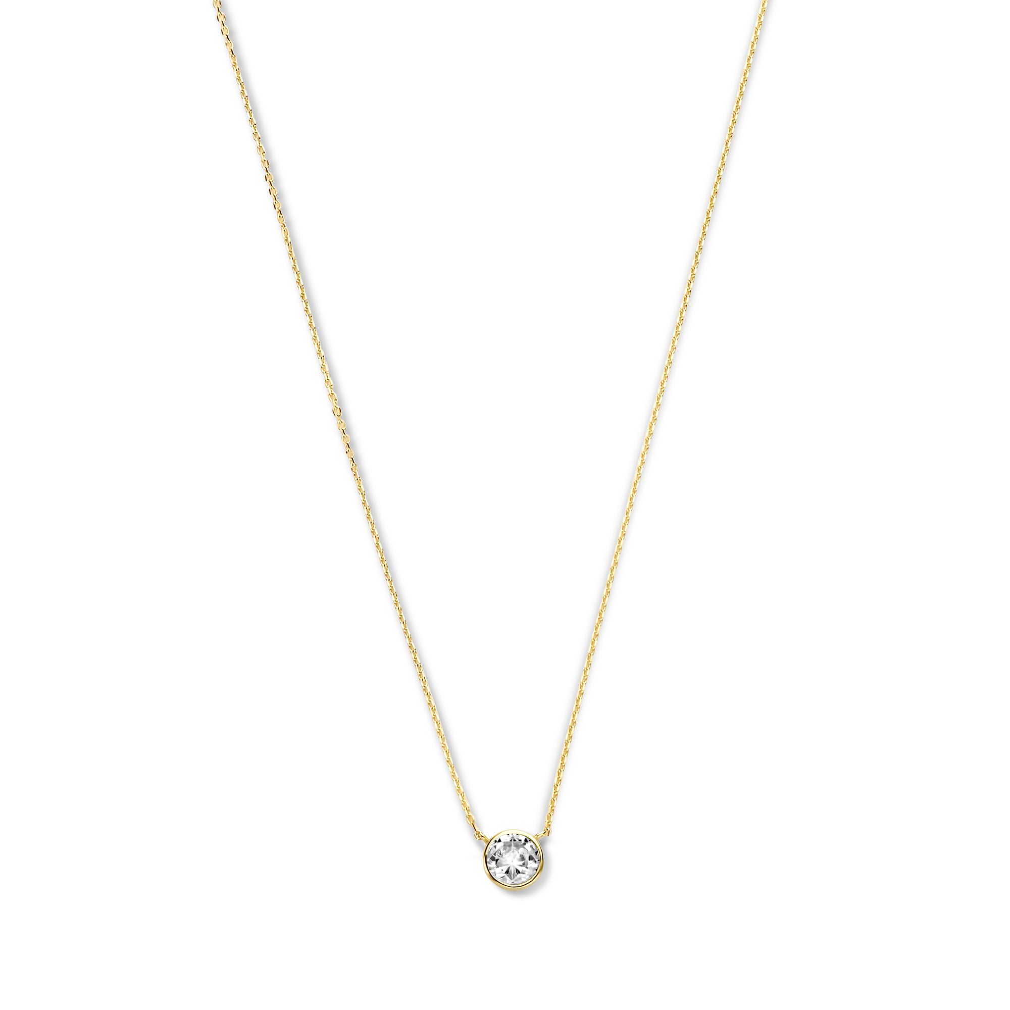 Violet Hamden Venus 925 Sterling Silver Gold-coloured Necklace with Birthstone VH340010-DEC