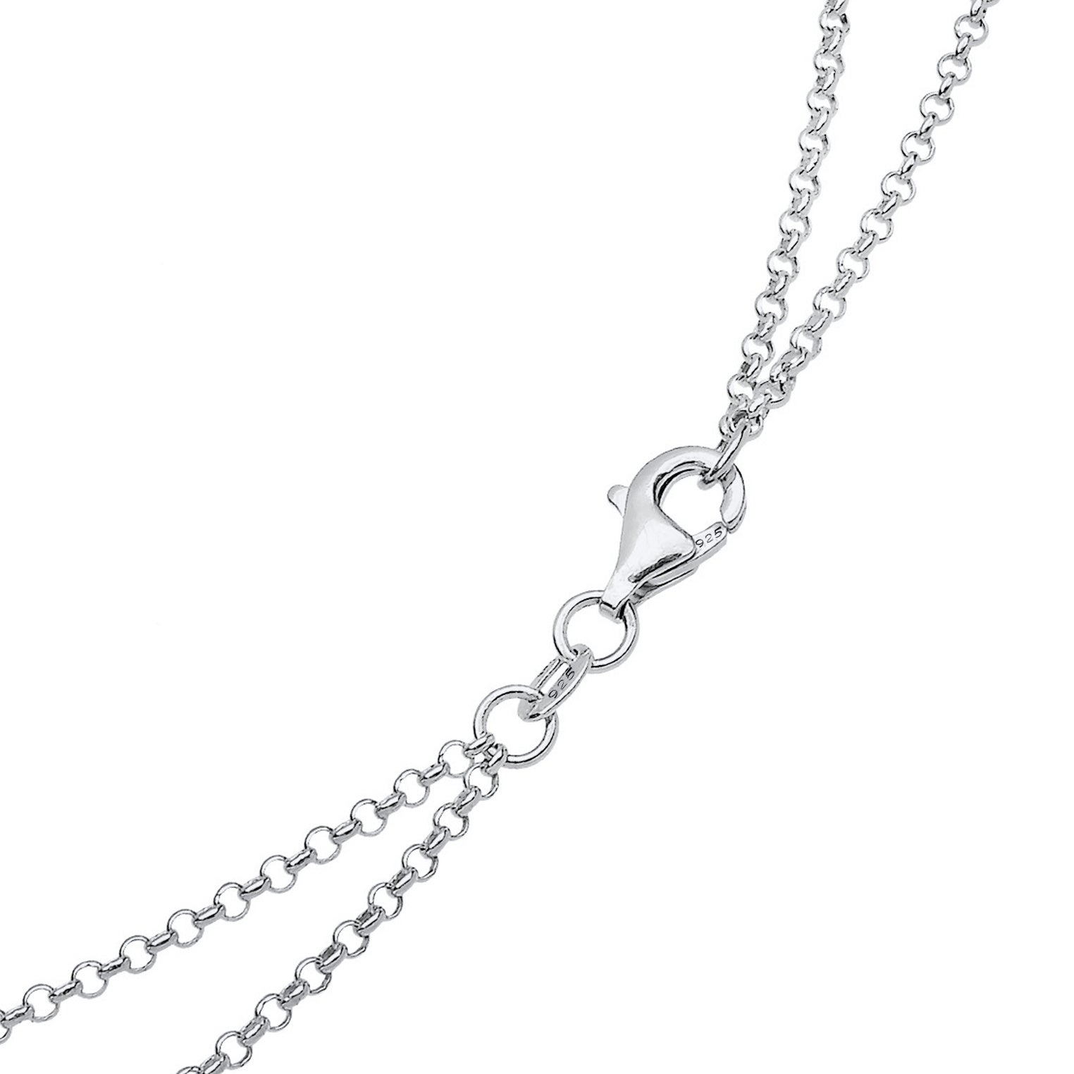 Elli 925 Sterling Silver Layered Link Chain Necklace 2004-BF-0007985-001