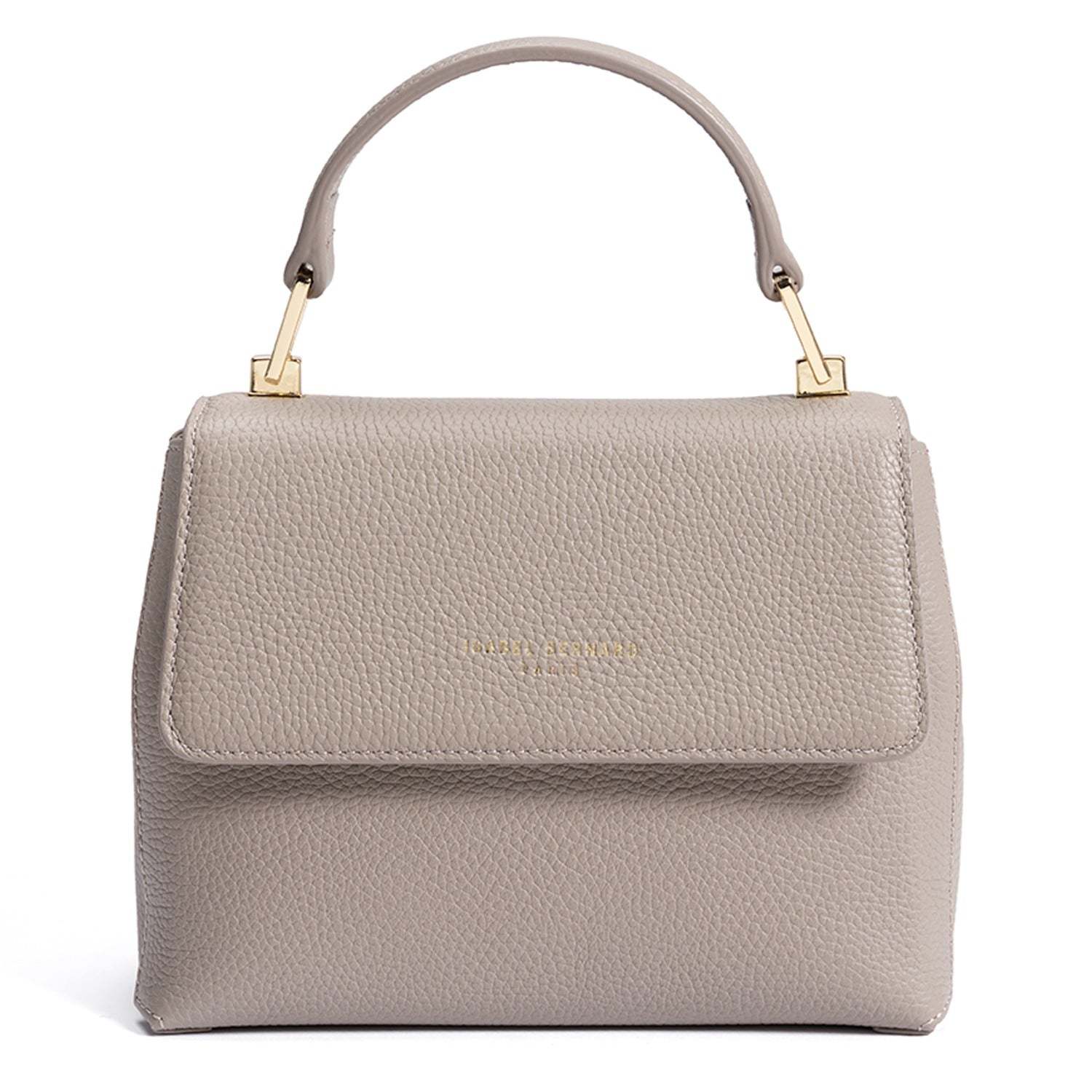 Isabel Bernard Femme Forte Heline Taupe Leather Handbag made of Calfskin IB21039