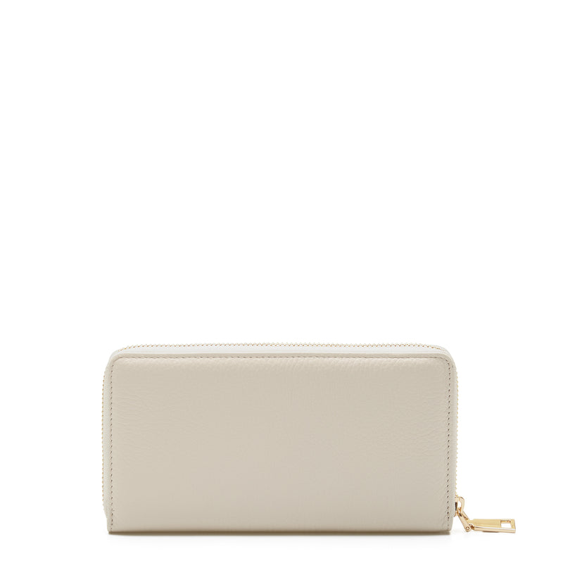 Isabel Bernard Honoré Femmes Portefeuille Zippé Beige IB23012-zoom-