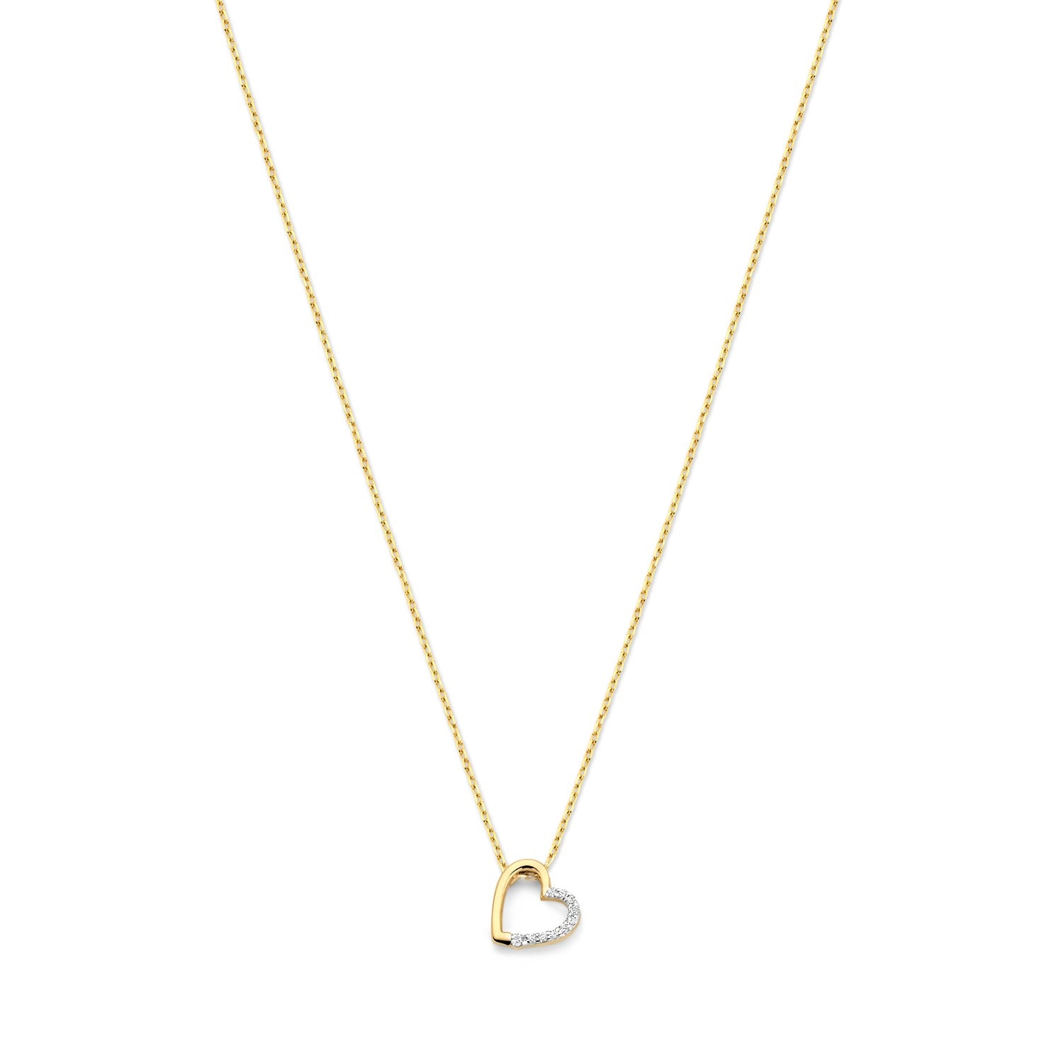 Isabel Bernard De la Paix Léna 14 karat gold necklace with diamond 0.03 carat IBD350029