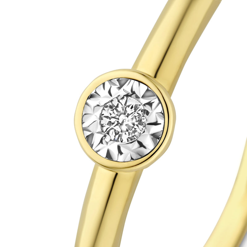 Isabel Bernard De la Paix Inaya bague en or 14 carats avec diamant 0.03 ct IBD330025-48-zoom-