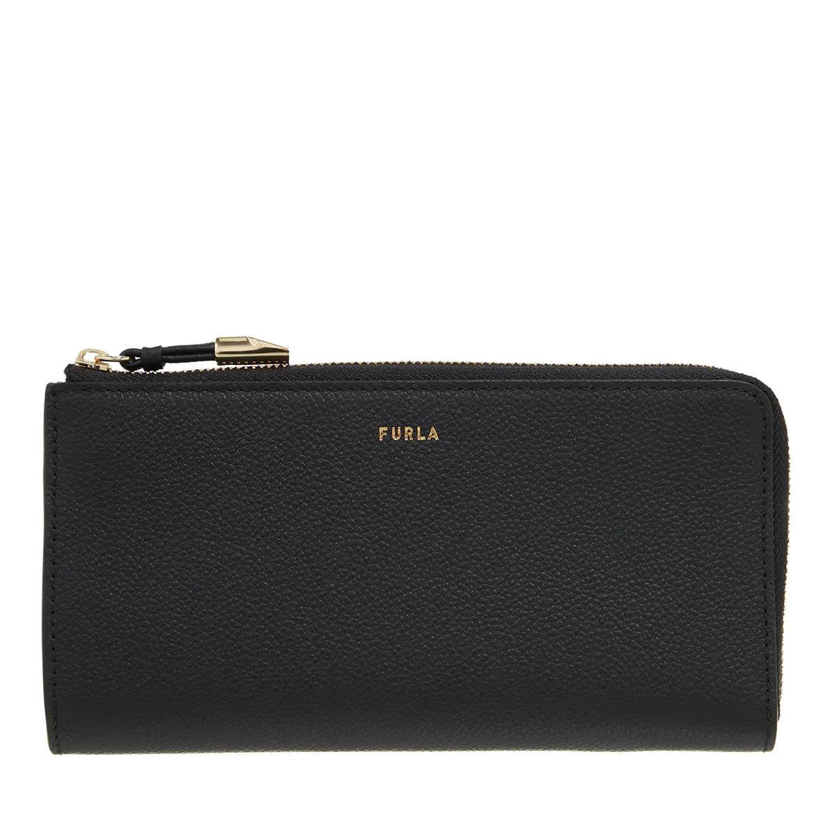 Furla Black Wallet With Zip-Around Zipper 2001-A0480996