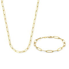 Isabel Bernard Cadeau d'Isabel 14 karat gold necklace and bracelet gift set IB90170