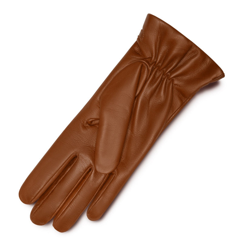 Isabel Bernard Honoré Gants Marcelia en cuir de chèvre cognac IB67001-336-7-zoom-