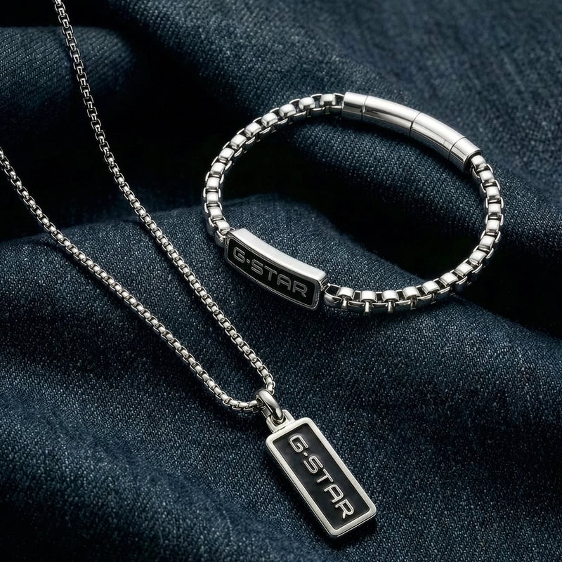G-Star Floatcore Collier argenté GSJ.100.01-zoom-