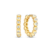 Beloro Jewels Monte Napoleone Elena créoles en or 9 carats avec pierres en zirconium (8,3 mm) BO360114