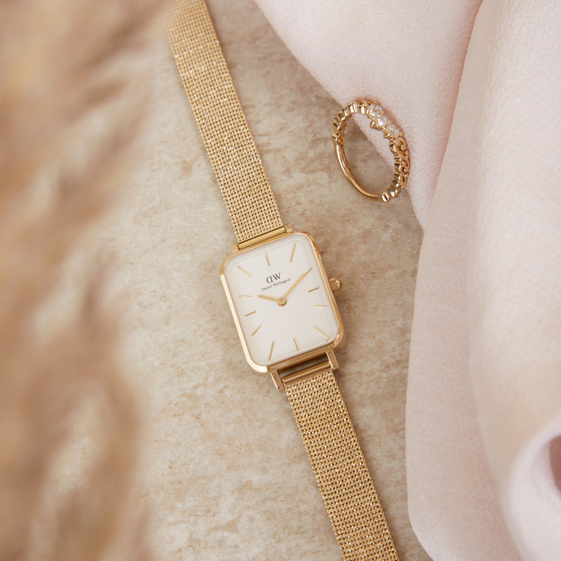 Daniel Wellington Quadro Gold Femmes Montre DW00100556-zoom-