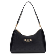 Guess Anise Black Logo Double Zip Shoulder Bag HWPD99-16180-BLO