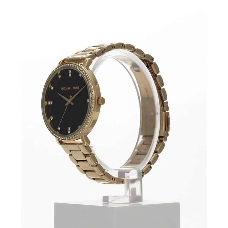 Michael Kors Pyper Montre Femme Dorée Et Noire MK4593-zoom-