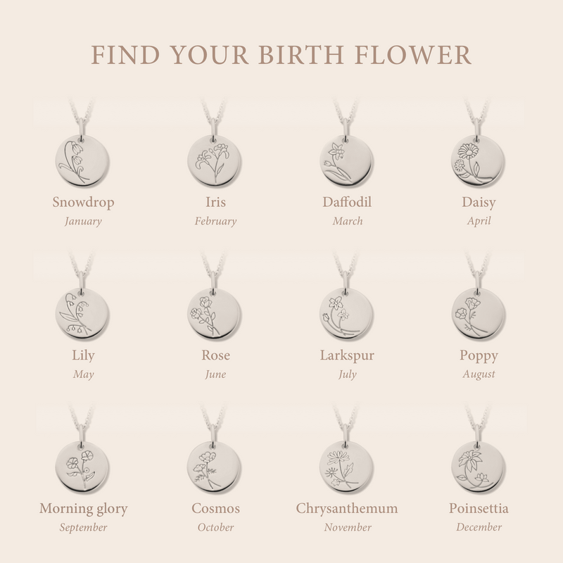 Violet Hamden Venus Collier en Argent 925 Sterling avec Fleur de Naissance VH340026-MAY-zoom-