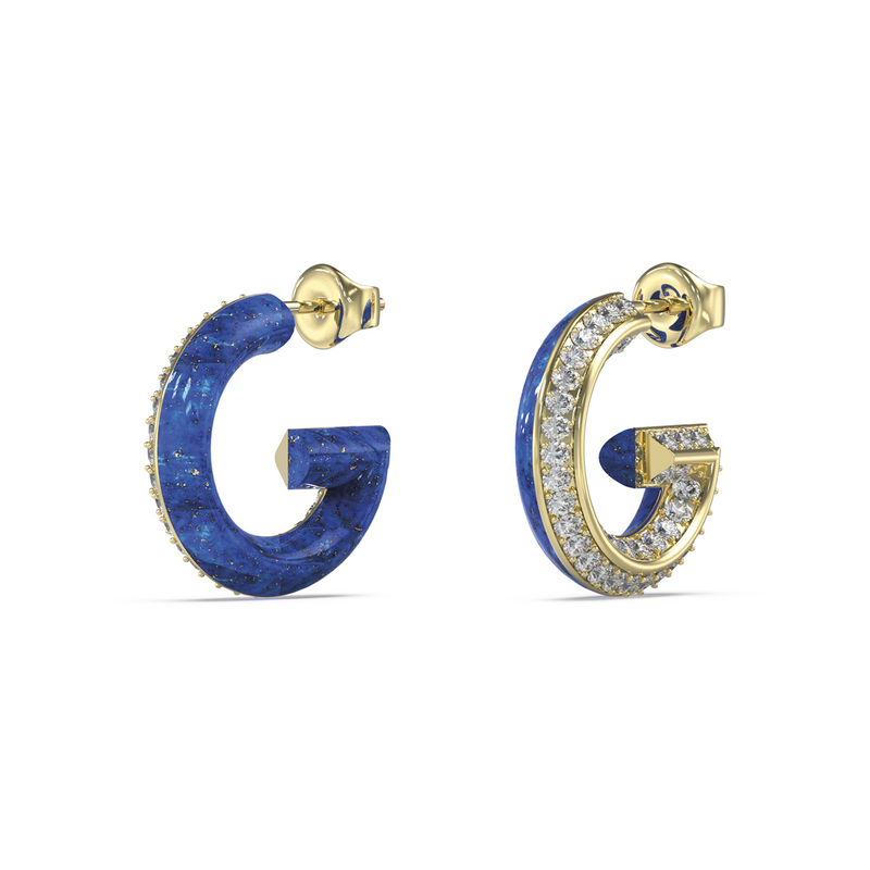 Guess G Crystal Gold and Blue Earrings JUBE05436JWYGBLT-U-zoom-