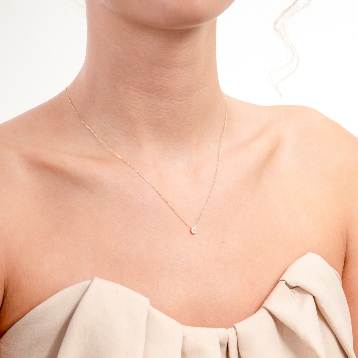 Isabel Bernard Rivoli Aélys 14 Carat Golden Necklace IB340137 (Length: 40.00-42.00 cm)