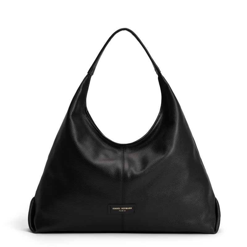 Isabel Bernard Honoré Grace sac bandoulière en cuir noir de veau IB25093-001-zoom-