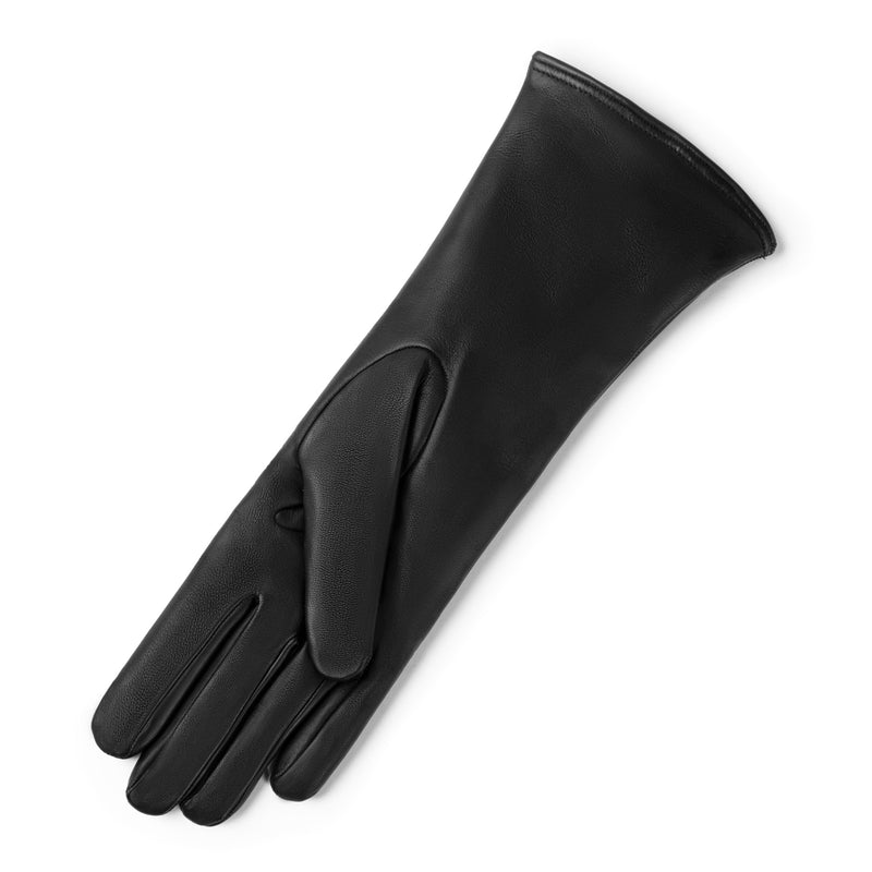 Isabel Bernard Honoré Sylvie gants noirs en cuir de chèvre IB67004-301-6.5-zoom-