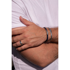Buddha to Buddha Ellen 925 Sterling Silver Blue Leather Bracelet BTB149BU-F