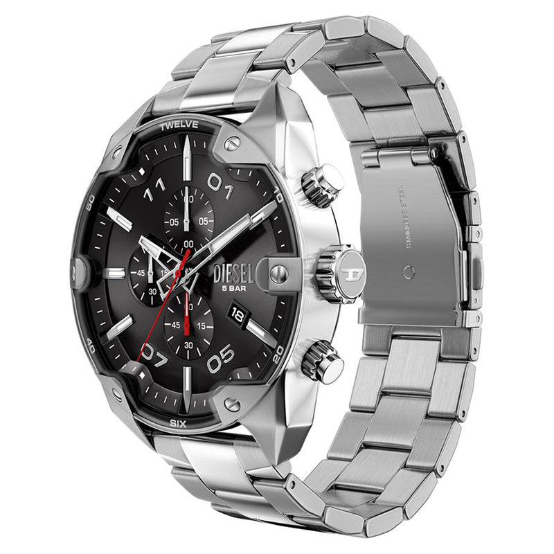 Diesel Spiked Round Black Dial Watch DZ4709-zoom-
