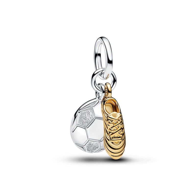 Pandora Moments Double Charm Pendant Chaussure De Football Plaqué Or 764712C00-zoom-