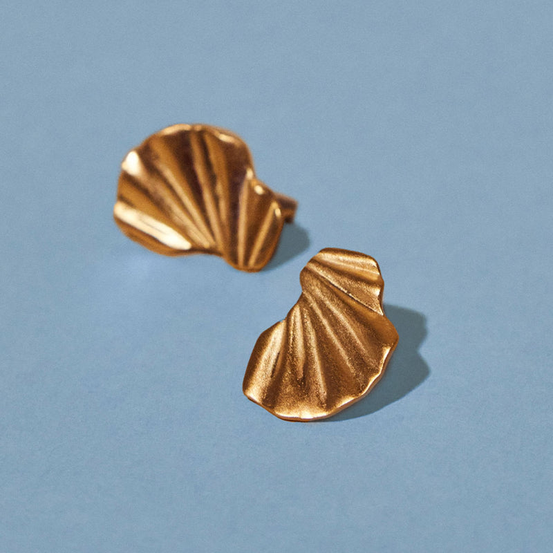 ENAMEL Copenhagen Boucles d'oreilles Plaqué or 18 carats E70GM-zoom-