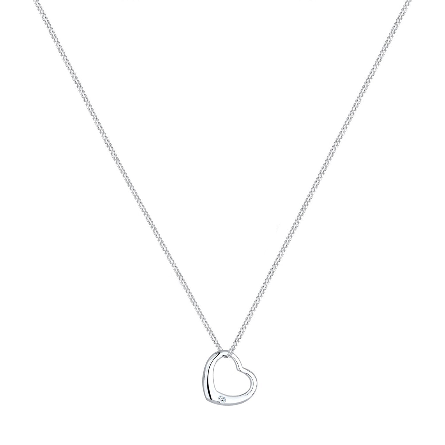 Elli 925 Sterling Silver Necklace with Diamond (0.03 ct) 2004-BF-0007553-001