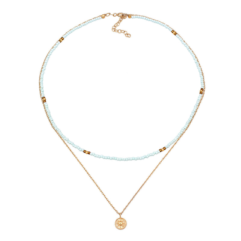 Elli 925 Sterling Silver Layered Choker Gold plated 2004-BF-0007906-001-zoom-